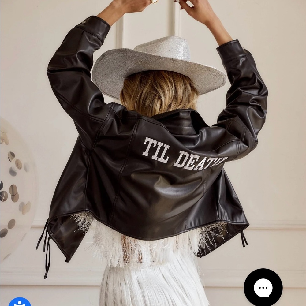 ‘Til Death Black Vegan Leather Jacket